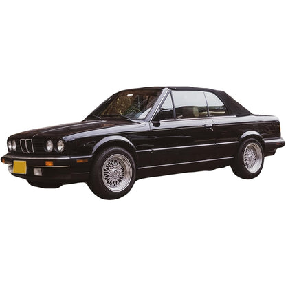Convertible Soft Top for 1986-1993 BMW 3-Series E30 318i 325i M3 Convertible Base Sedan 4-Door Convertible & Coupe 2-Door Black Sailcloth Vinly Soft Roof w/Plastic Window