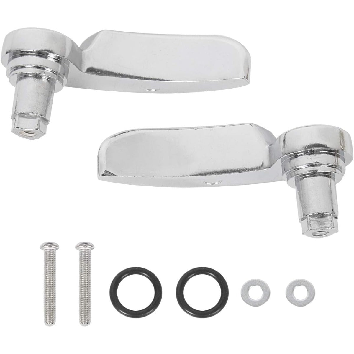 ECOTRIC Hard Saddlebag Hardware Latch Kit Compatible with 2014-2024 Harley Touring Road King Street Glide Electra Glide Ultra-Classic FLT FLHT Chrome Latch Covers Lever Reflectors Locks Lids