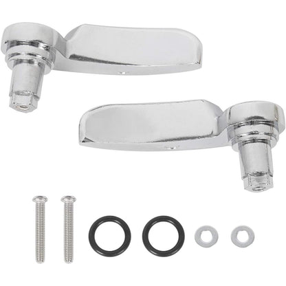 ECOTRIC Hard Saddlebag Hardware Latch Kit Compatible with 2014-2024 Harley Touring Road King Street Glide Electra Glide Ultra-Classic FLT FLHT Chrome Latch Covers Lever Reflectors Locks Lids
