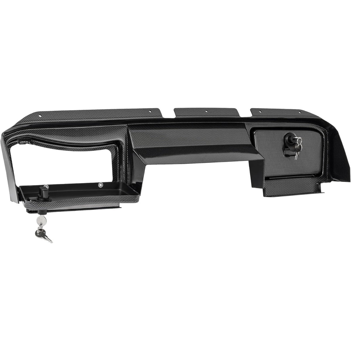 Dashboard Cover W/Locking Doors Compatible With 2008-2014 EZGO RXV Gas/Electric Models, Carbon Fiber Style Print Front Dash Cover (Not For 2015-Up 2nd Gen)