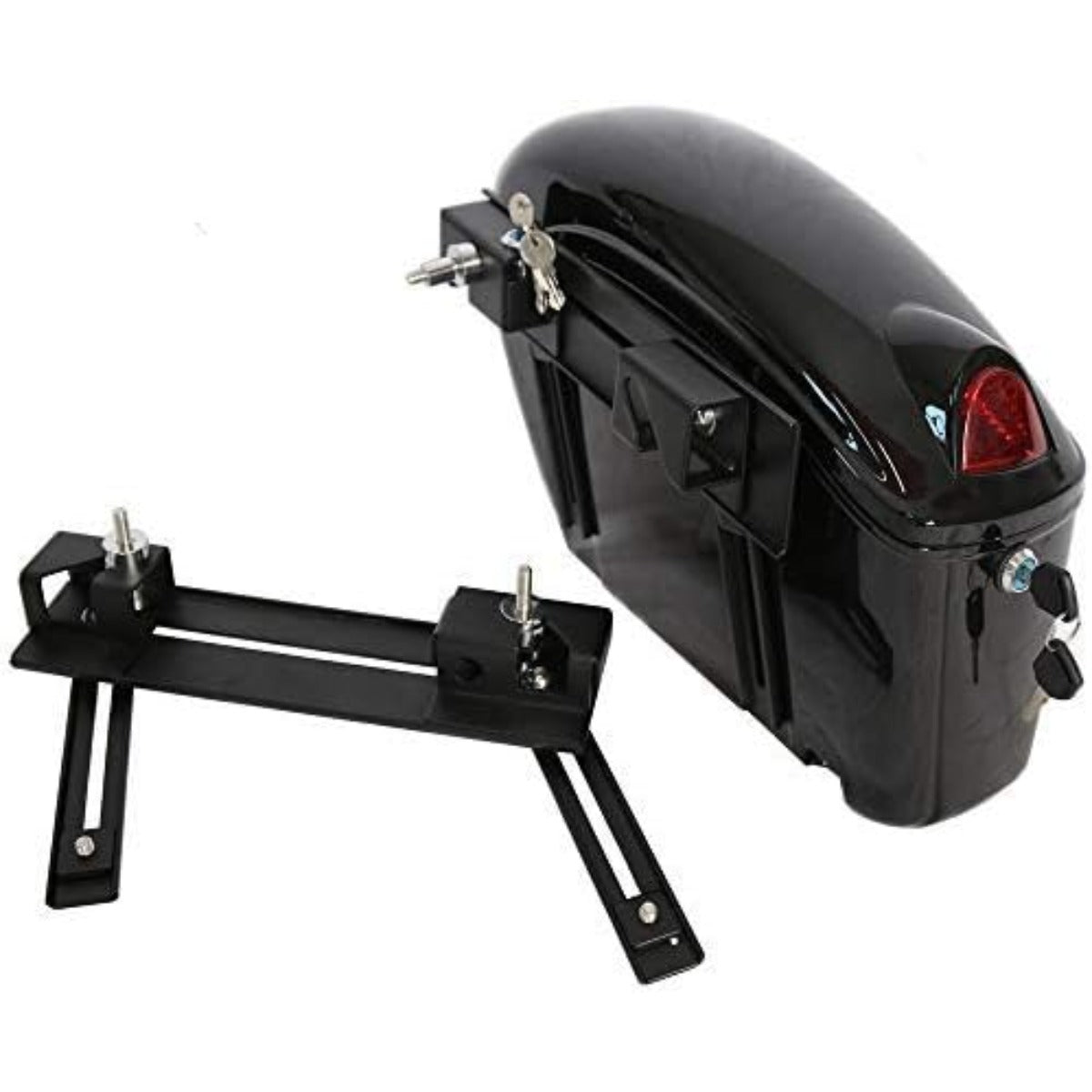 Universal Black Hard Saddle bags Detachable Quick Release Mounting Brackets for Harley Davidson Dyna