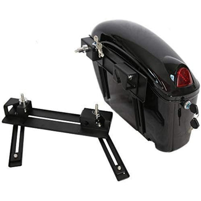 Universal Black Hard Saddle bags Detachable Quick Release Mounting Brackets for Harley Davidson Dyna
