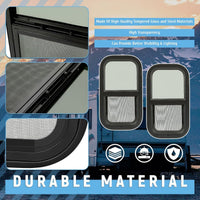 Load image into Gallery viewer, HECASA RV Window 12&quot; W x 22&quot; H for Trailer Cargo Camper Vertical Sliding Replacement with Trim Kit 2pcs LYAP-914-2
