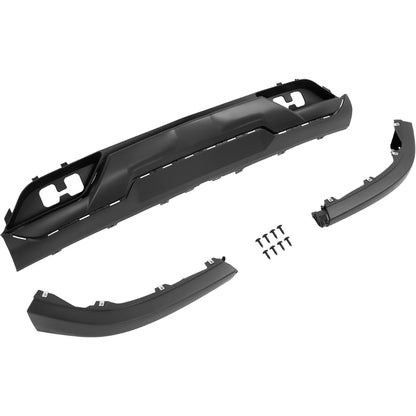 KUAFU Front Lower Bumper Valance 3PCS Panel Compatible with 2016-2018 Chevy Chevrolet Silverado 1500 2019 Silverado 1500 LD Replaces 84029815 Air Dam Spoiler w/Z71 Package & Skid Plate Plastic