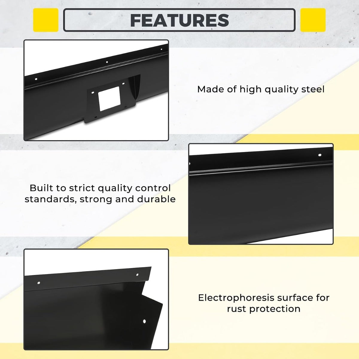 KUAFU Roll Pan Compatible with 1999-2006 Chevy Silverado GMC Sierra 1500 2500 3500 Pickup Trucks w/Light & Flip Down License Plate Only Fit for Fleetside