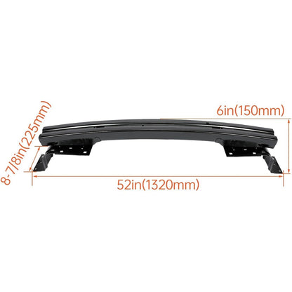 Kojem Bumper Face Bar Reinforcement Compatible with 2013-2024 Ram 1500 Ram 1500 Classic Impact Bar Cross Member Replacement for 68196999AB CH1006232 Steel Front Black