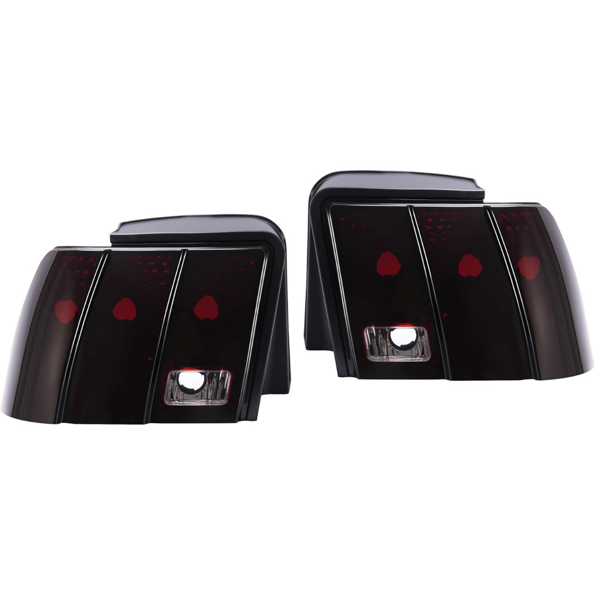 HECASA Pair Tail Lights Compatible with 1999-2004 Ford Mustang Replacement for FO2818109 FO2819109 3R3Z13405AA 3R3Z13404AA Tail Rear Light Lamp Driver&Passenger Side - Red Smoke Lens