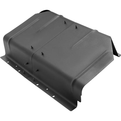 Fuel Tank Skid Plate Compatible with 1987 1988 1989 1990 1991 1992 1993 1994 1995 Jeep Wrangler YJ with 15 20 Gallon Gas Tank Matte Black Split