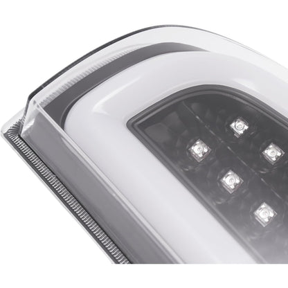 KUAFU Tail Light Pair Compatible with 2008-2016 Ford F-250 F-350 F-450 F-550 Super Duty Rear Lamp L&R W/LED Tube Bar W/O Halogens Bulbs (Clear Lens+Black Housing) Replacement for 7C3Z13404A 7C3Z13405A