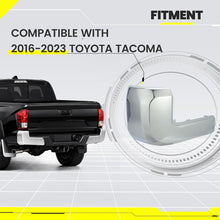 Rear Bumper End Caps LH Compatible with 2016-2023 Toyota Tacoma w/o Parking Sensors Holes Chrome Covers Corner Extension Replacement for TO1104131