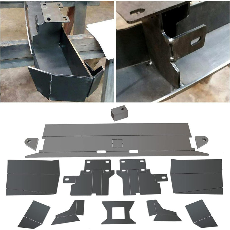 DIY Rear Bumper Kit Bare Metal Compatible with 1984-2001 Jeep Cherokee XJ Rear Winch Bumper Kit LYAM-259