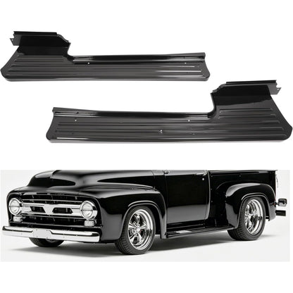 ALMULOO Ribbed Running Boards Compatible with 1953-1956 F100 F-100