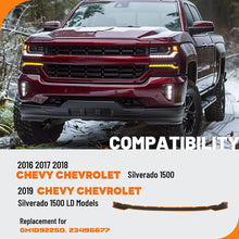 Front Lower Bumper Air Dam Deflector Compatible with 2016-2018 Chevy Chevrolet Silverado 1500, 2019 Silverado 1500 LD Models Replace for GM1092250, 23496677 Valance Panel Plastic