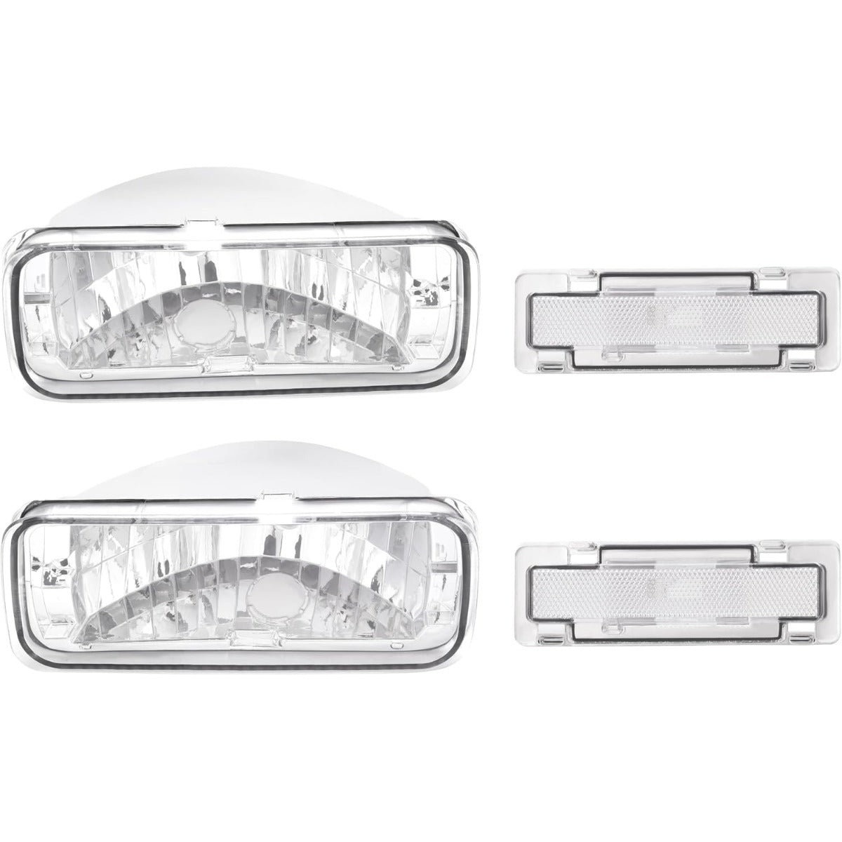HECASA Pair Turn Signal & Side Marker Light Compatible with 1985-1992 Chevy Chevrolet Camaro Replacement for GM2520165 GM2521165 GM2550118 GM2551110 Parking Signal Lamp 4Pcs Clear Lens