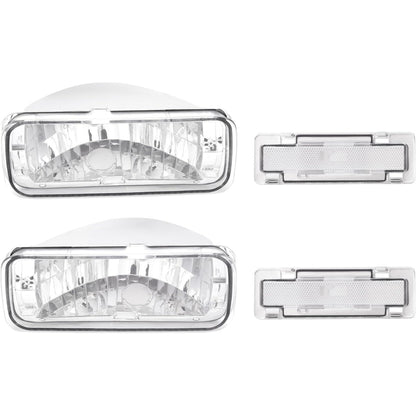 HECASA Pair Turn Signal & Side Marker Light Compatible with 1985-1992 Chevy Chevrolet Camaro Replacement for GM2520165 GM2521165 GM2550118 GM2551110 Parking Signal Lamp 4Pcs Clear Lens