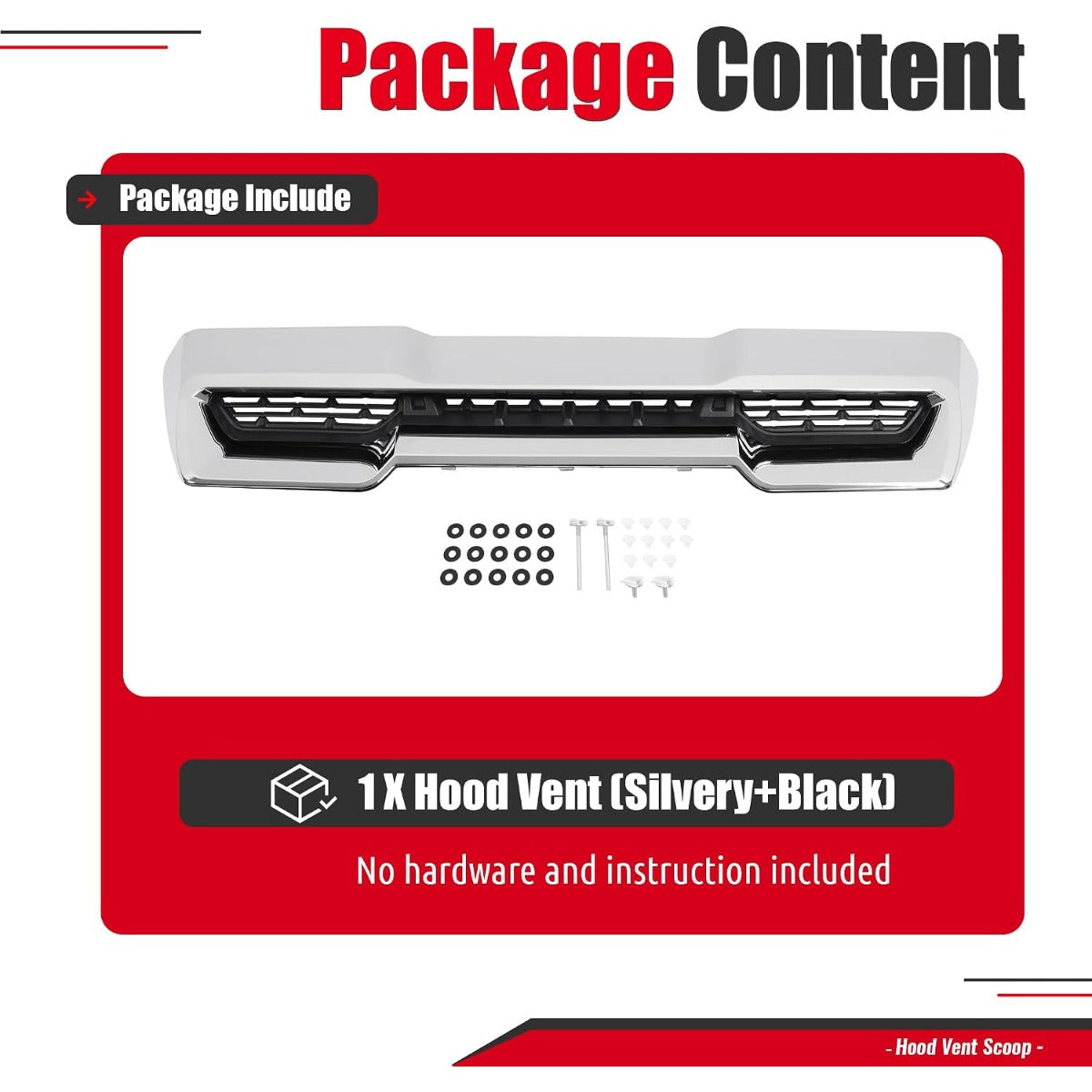 Hood Scoop Vent Compatible with 2020-2023 GMC Sierra