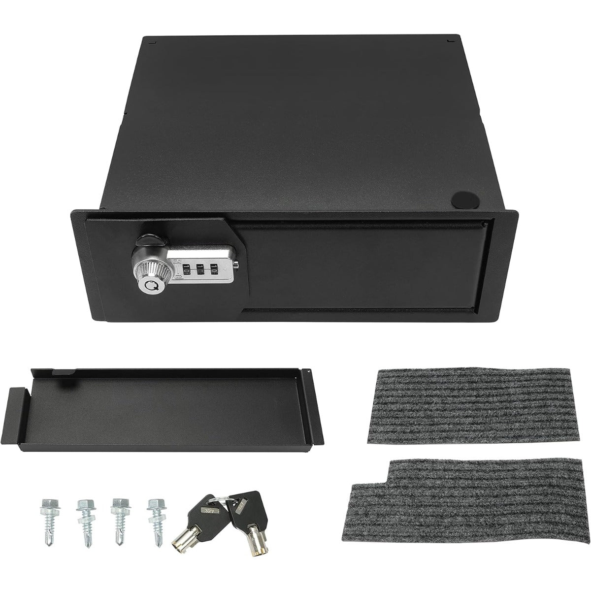 Storage Box Center Console Gun Safe Compatible with 2009-2014 Ford F-150/Raptor Heavy-duty Steel Anti-theft