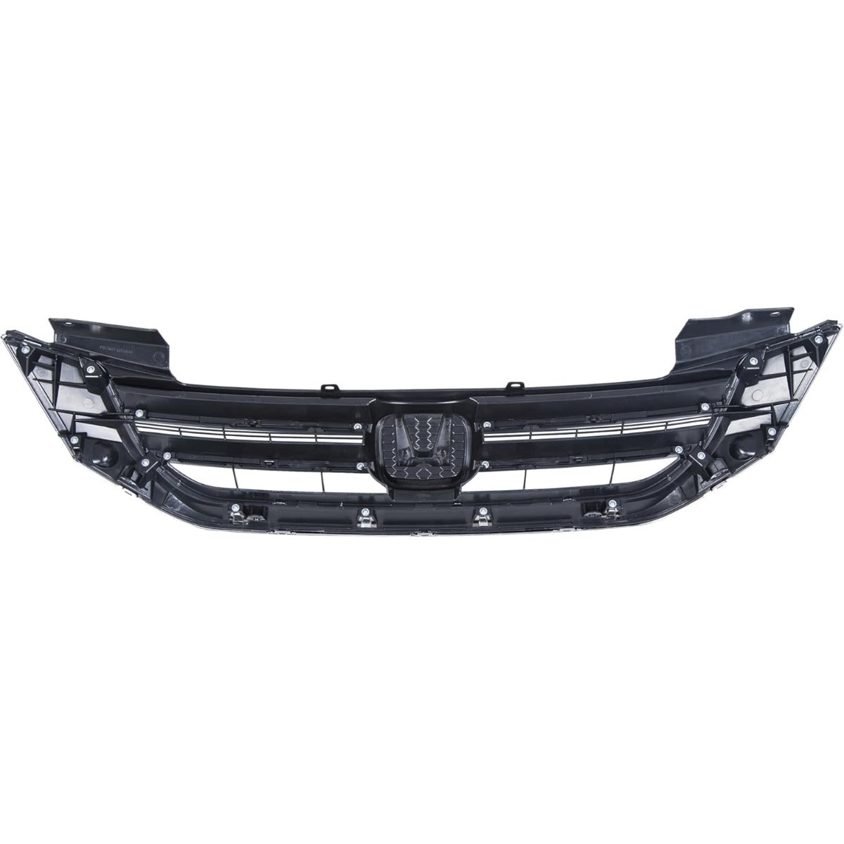 ALMULOO Front Bumper Grill Compatible with 2013-2015 Honda Accord 4Door Sedans Only Upper Black Chrome Grille ABS Plastic Replacement for 71121T2FA01 HO1200214