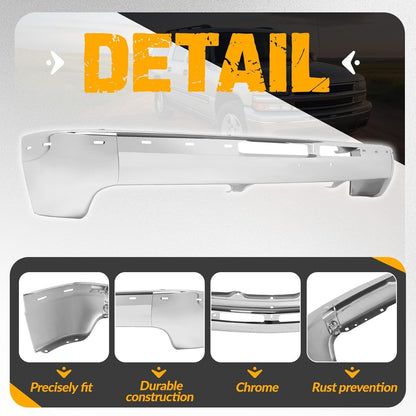 KUAFU Bumper Cover Split Design in 3Pcs Compatible with 00-06 Chevrolet