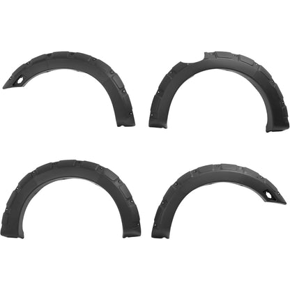6.1' Beds Fender Flares Compatible with 2019-2023 Ford Ranger Pocket Rivet Fender Flares Plastic(PP) Textured Black 4 Pcs