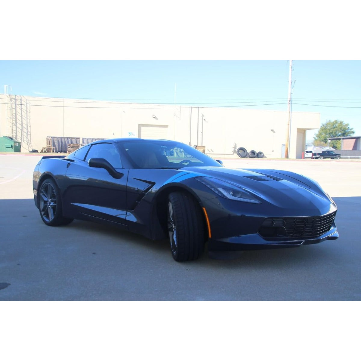 Front Bumper Lower Grille Compatible with 2014-2019 Chevrolet Corvette C7 All Models Z06 Style w/o Front Camera Bracket Painted Glossy Black