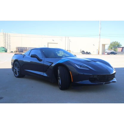 Front Bumper Lower Grille Compatible with 2014-2019 Chevrolet Corvette C7 All Models Z06 Style w/o Front Camera Bracket Painted Glossy Black