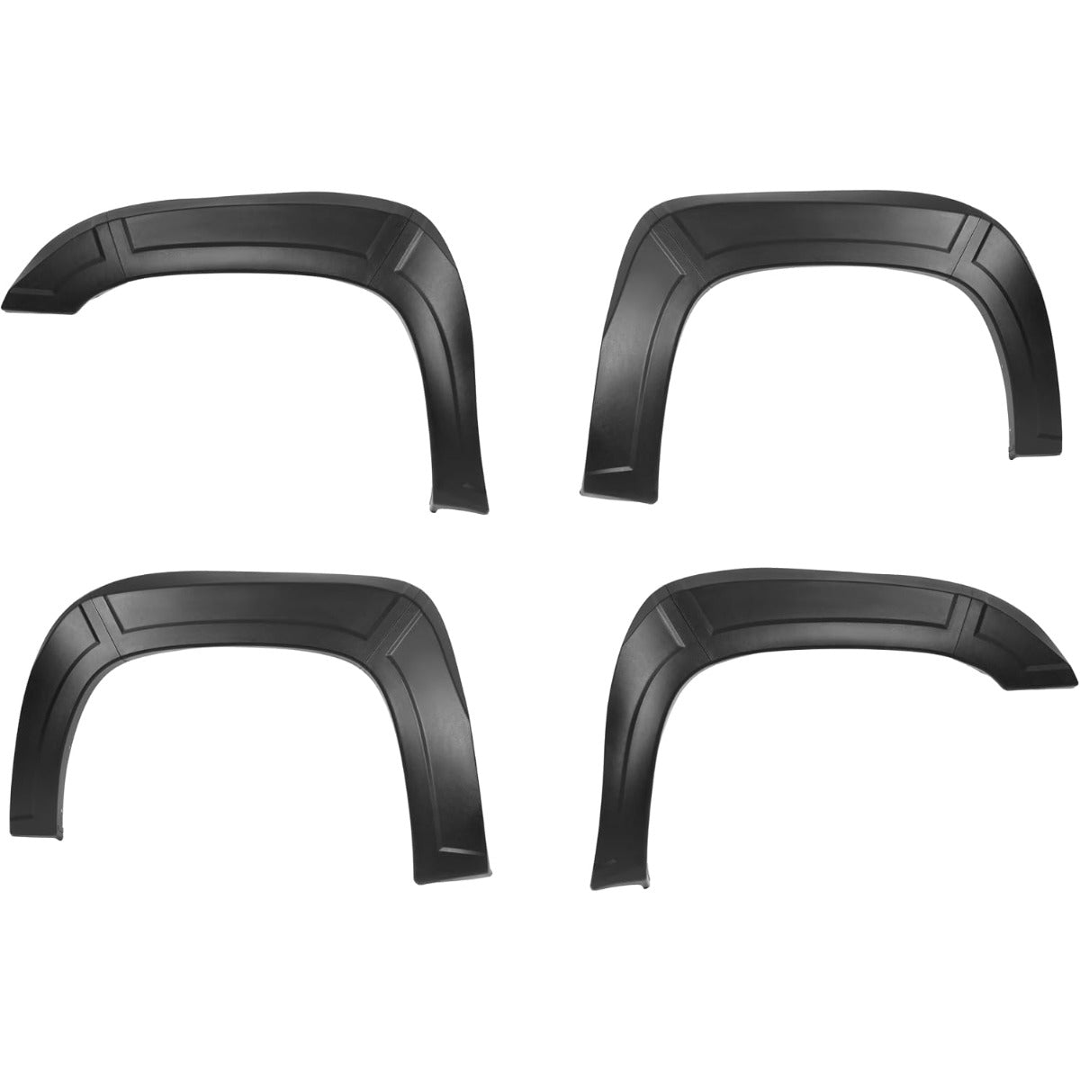 Fender Flare Compatible with 2007-2013 Chevy Chevrolet Avalanche | 10Pcs Front & Rear Wheel Arch Cover Protector Set Plastic(PP) Textured Black