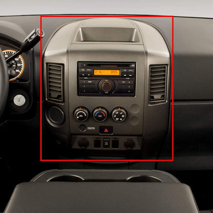 Center Dash Audio A/C Instrument Panel Bezel Cover Lid Compatible with Nissan 2004-2006 Titan XE SE Armada SE Replacement for 682578S800 Dashboard Finisher Bezel - Gray WITHOUT Center Speaker