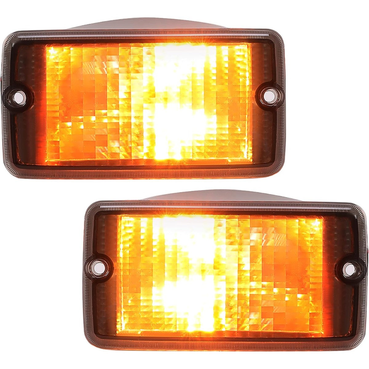 HECASA Bumper Signal & Side Marker Lights Compatible with 1997-2006 Jeep Wrangler TJ Chassis Only Parking Stop Lamp Smoke Lens Replacement for 55155629AC 55155628AC 4Pcs