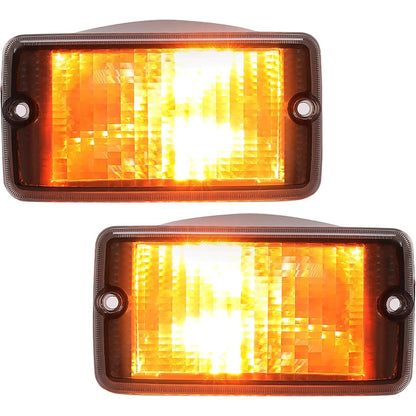 HECASA Bumper Signal & Side Marker Lights Compatible with 1997-2006 Jeep Wrangler TJ Chassis Only Parking Stop Lamp Smoke Lens Replacement for 55155629AC 55155628AC 4Pcs