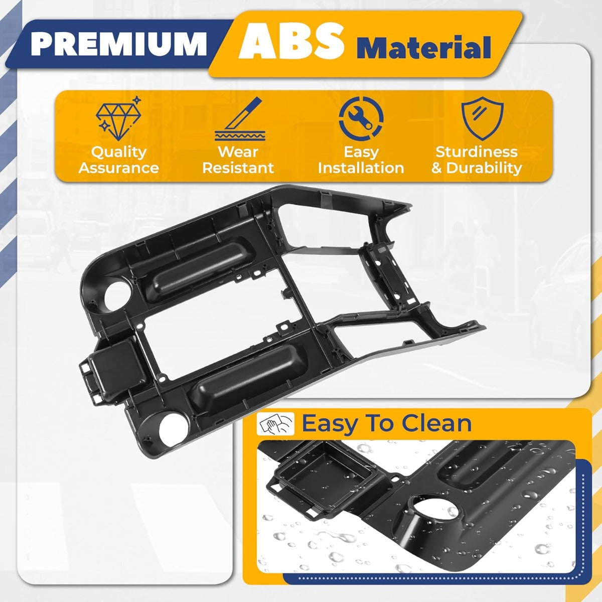 Center Console Cover Compatible with 2003-2006 Land Rover Range Rover Replacement for FJV500190PVA ABS Plastic Black