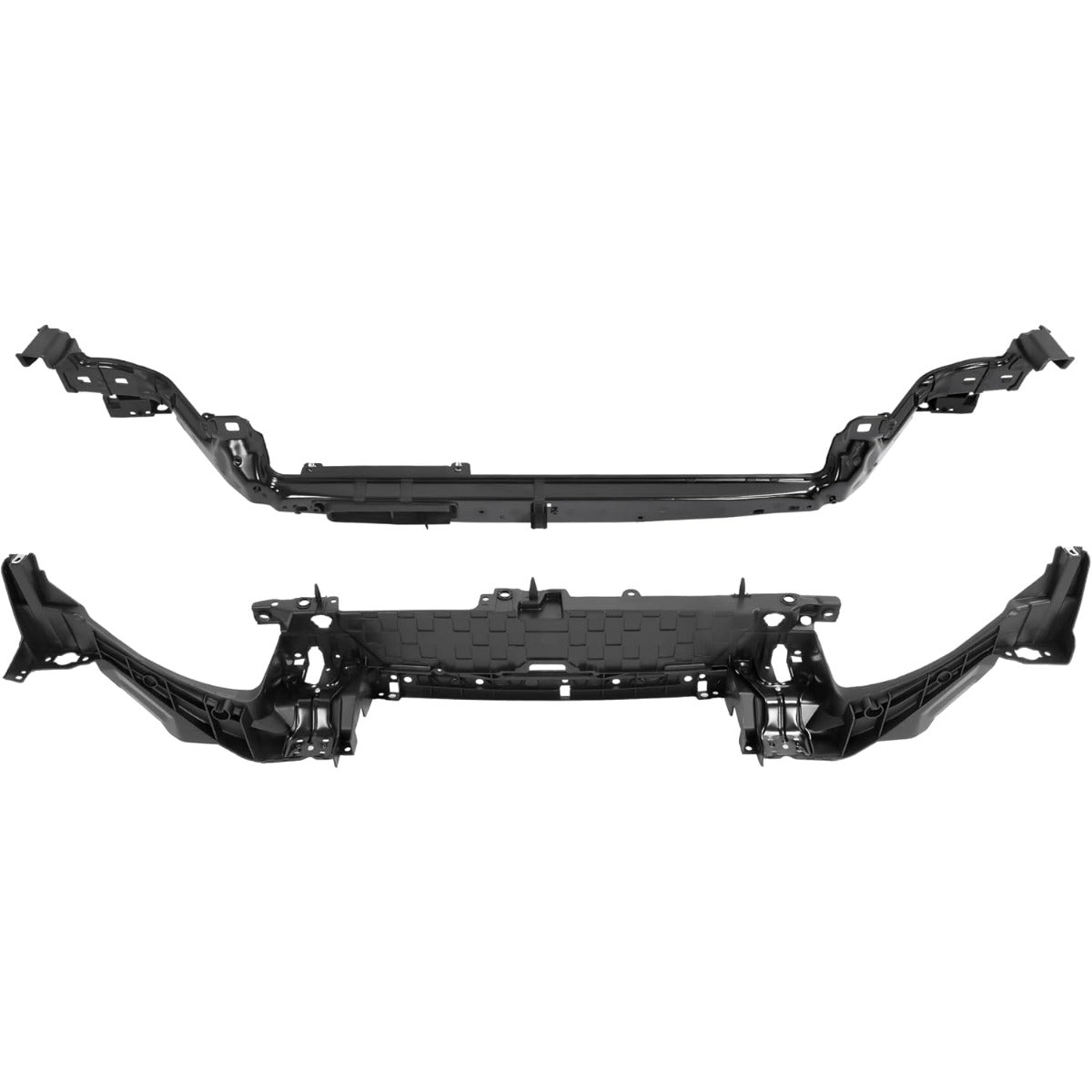 ALMULOO Radiator Mount Core Support & Upper Tie Bar Compatible With 2013-2016 Ford Fusion Replacement for DS7Z8A284A DS7Z16138B Upper Rad Support Bracket Brace Frame Assembly Crossmember Panel