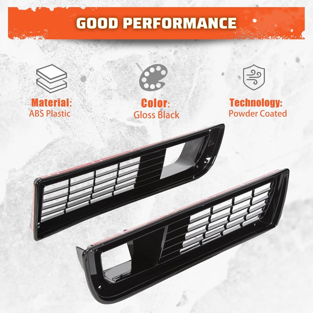 Yikatoo Front Grill Compatible with 1979 1980 1981 Pontiac Firebird/Trans Am Grilles Set W/Fitting Kit Pair