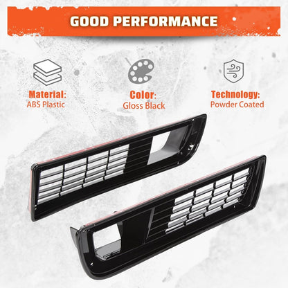 Yikatoo Front Grill Compatible with 1979 1980 1981 Pontiac Firebird/Trans Am Grilles Set W/Fitting Kit Pair