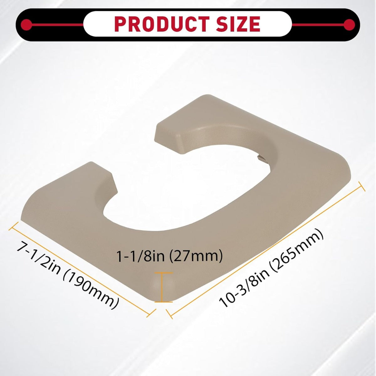 Center Console Cup Holder Armrest Pad Replacement Compatible with 2004-2014 Ford F150 TAN