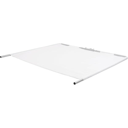 Boat Sun Shade Compatible with Boats 25 FT and Under Stern Boat Center Console Sun Shade Aluminium+Cloth -White