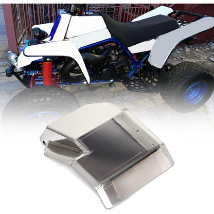 ATV Swing Arm Skid Plate Compatible with 1987-2006 Yamaha Banshee YFZ 350 Polished Aluminum