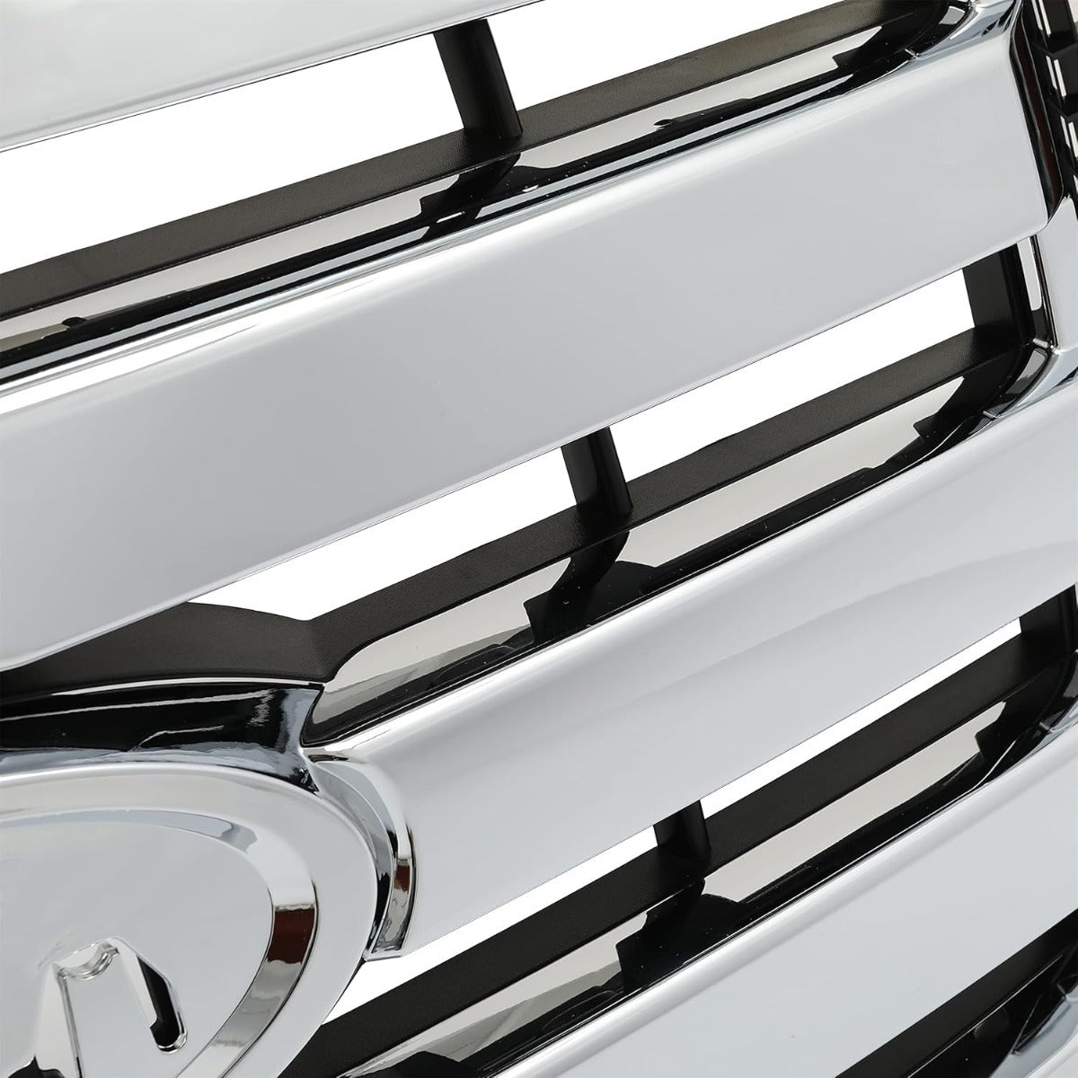 Silver Grille Compatible With 2009-2014 Ford F-150 XL Model Bumper Grille Assembly Cover Guard Chrome Shell w/Black Insert 9L3Z8200D FO1200511