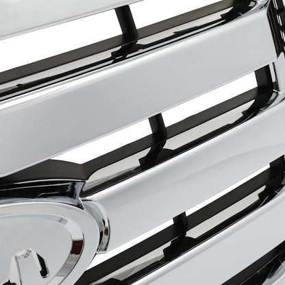 Silver Grille Compatible With 2009-2014 Ford F-150 XL Model Bumper Grille Assembly Cover Guard Chrome Shell w/Black Insert 9L3Z8200D FO1200511