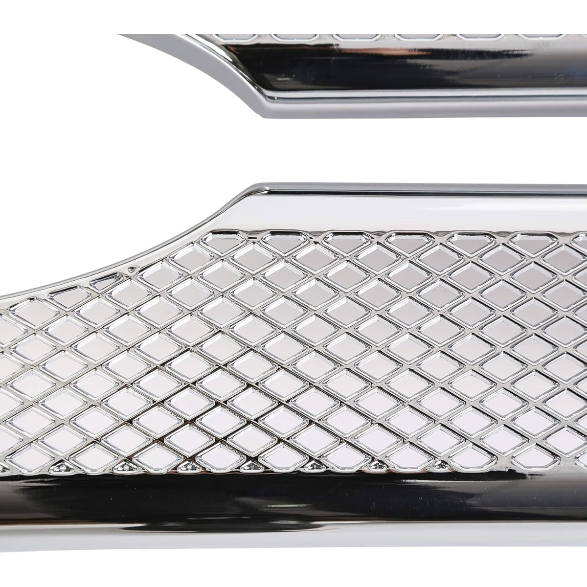 Mesh Grille Cover Compatible With 2011-2016 Ford F250 F350 Super Duty Chrome Bumper Grill Hood Overlay 4PCS Cover Only- NOT a Grille Replacement