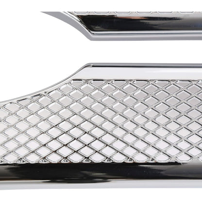 Mesh Grille Cover Compatible With 2011-2016 Ford F250 F350 Super Duty Chrome Bumper Grill Hood Overlay 4PCS Cover Only- NOT a Grille Replacement
