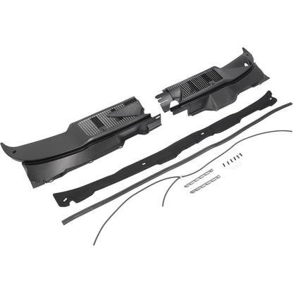 KUAFU Windshield Wiper Cowl Panel Compatible with 2002-2008 Dodge Ram 1500/2003-2009 Ram 2500/2003-2010 Ram 3500 Replacement for 55056006AE Cowl Vent Grille Plastic(ABS) Unfinished Black