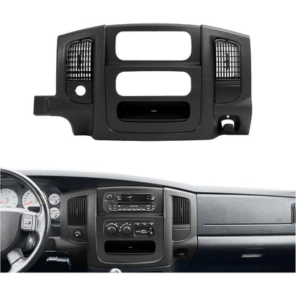 Dashboard Radio Panel Compatible with 2002-2005 Dodge Ram 1500 2500 3500 Replacement for 5GV52TRMAB ABS & PP Plastic Textured Black