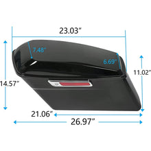 Saddle Bags Trunk W/Lid & Latch Key with Black Bracket Compatible with 1984-2017 Harley Davidson Softail Models Saddlebag Conversion Bracket Kit Support Mounts 2 Packages LTS+LYHD-08-B