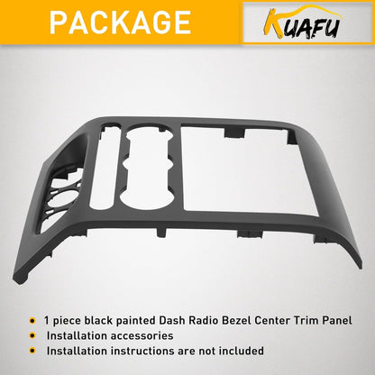 Dash Radio Bezel Center Trim Panel Compatible with 2004-2008 Ford F-150 Replacement for 4L3Z-1504302-AAA, 4L3Z1504302AAA