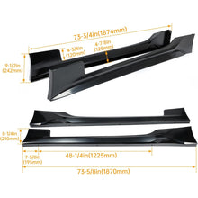 Side Skirt Rocker Panels Guard Compatible with 2012-2021 Subaru BRZ Toyota 86 Scion FR-S Extension Replacement Spoiler Body Kit Black ABS