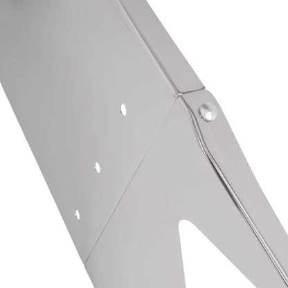 Front Bumper Assembly Compatible with 2011-2022 Kenworth T680 w/Two Tow &Custom Radar Sensor Cut-out w/Brackets 3PCs Steel Chrome Silvery