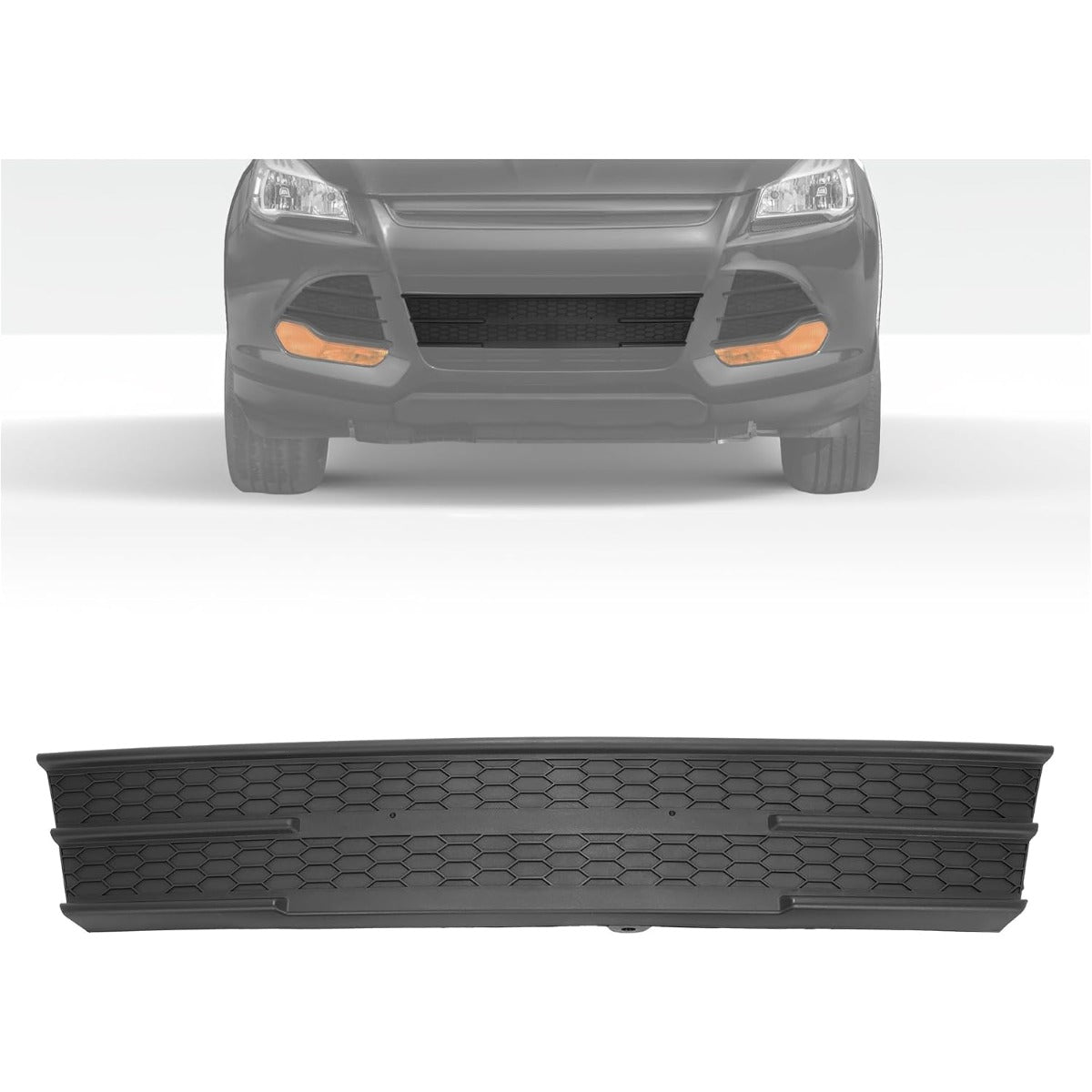 HECASA Bumper Grille Compatible with 13-16 Escape FO1036153 Bumper Radiator