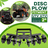 Load image into Gallery viewer, KUAFU 54&quot; Cut Width Disc Plow Harrow 2 Inch Receiver for ATV UTV Pull Behind Tiller Garden Tractor Accessory
