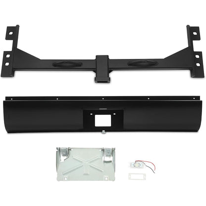 ECOTRIC 2” Hitch Receiver+Roll Pan Compatible with 1999-2006 Chevy Chevrolet Silverado GMC Sierra 1500 w/Flippable license plate Steel Electrophoresis Black-Tow 5000 Capacity Only Fit For Fleetside